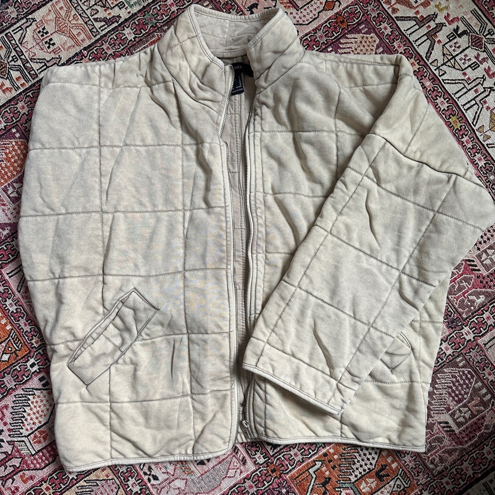 Forever 21 Beige Quilted Jacket